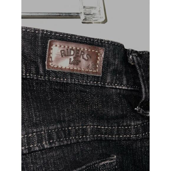 LEE RIDERS BLACK RELAXED STRETCH BAND JEANS WOMENS PLUS SZ 20W HIGH WAIST 13" FR - Picture 3 of 4